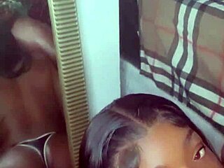 petite asian 18+ babe tests big black cock right at home