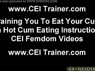 boldly suck his throbbing cock deep and swallow every hot cum load cei pov