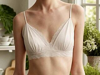 Cute Lingerie Models Barefoot Panties Tease Emotions