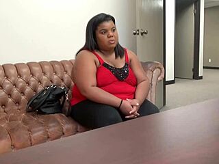 Peaches' Brutal Anal Casting with Ebony Pain