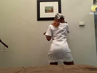 Ebony Nurse Fucks Interviewer Wildly For That Big Promotion