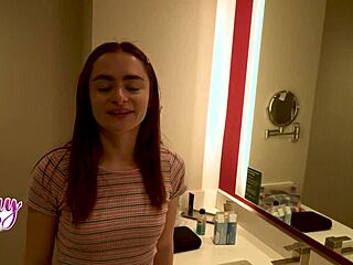 Stepdad fills tight 18yo shaved pussy with creampie!