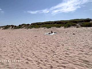 Big-Assed Paisita Fulfills Wanker's Beach Fantasy