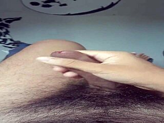 novinho strokes monster cock wildly on bed day 8!