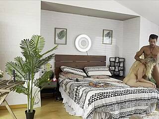 behind the scenes with 19yo french newbie shooting real porn