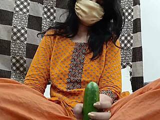 Pakistani Girl Caught with Cucumber, Ends Up Fucked Hard by Arab Stud