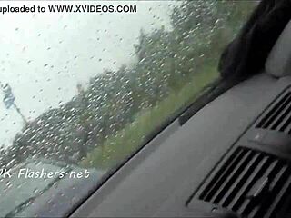 Kacie Fingers Her Nude Pussy to Orgasm on Public Car Seat Exhibitionist Style