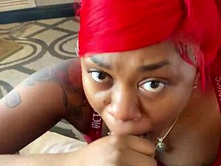 Slim ebony delivers nasty head then hardcore anal