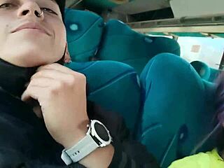 sexy latina blows boyfriend deep on public bus bogota medellin ride 👅🍆🚌