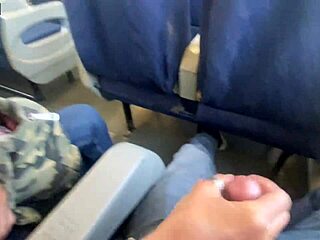 oops accidental train handjob ends with milf cumshot blast?