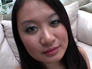 kiwi lang's dripping asian pussy pounded hard by monster cock 💦🍆