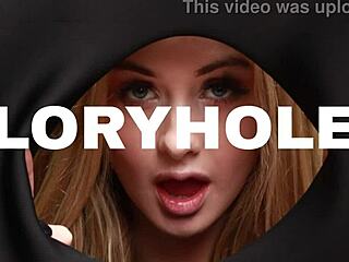 blonde british teen student gulps massive cum load