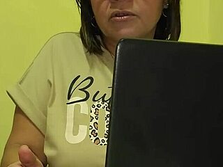 sexy mature milf strips and rides rough creampie