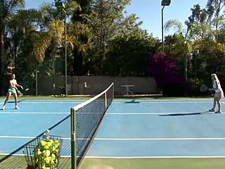 i can't resist her hot body during tennis then pool sex...