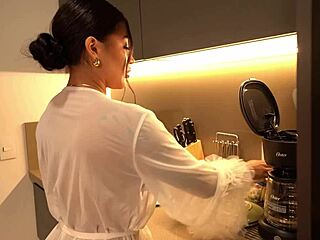 latina brunette burglar surprise turns into hard house fuck