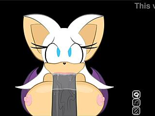 rouge sneaks in to slurp shadow's throbbing monster cock