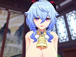 ganyu bounces cowgirl craving that deep creampie fill 💦🍑