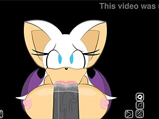 rouge sneaks in to slurp shadow's throbbing monster cock