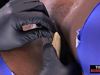 bound black bdsm slave endures foot domination 😈👠