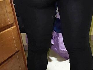 venezuelan employee flirts seductively in casual encounter