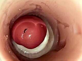 Huge Sperm Explosion Captured Deep Inside Tight Pussy Camera