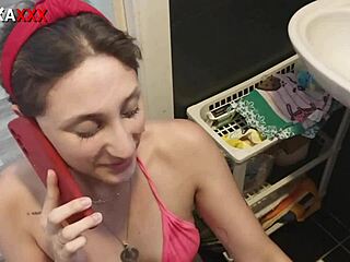 sadira hotwife sucks huge cock in erotikaxxx bathroom trailer