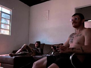 backstage blowjob on carmona while playing video game bareback ass play!