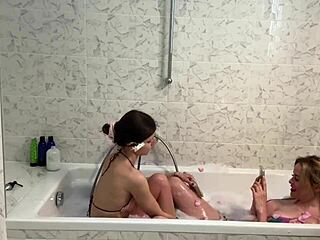 lesbian bathroom fetish sex heats up with maya rose