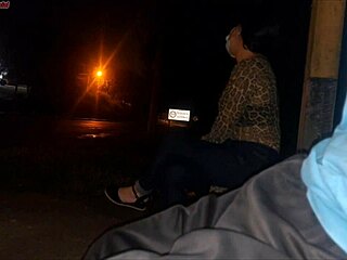 flashing my cock at bus stop slut who deepthroats it wildly in public