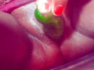 indian village housewife masturbates fucks cucumber orgasm part 1