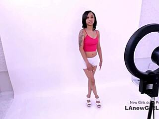 Tiny Brunette Model Fucked Hard in Audition