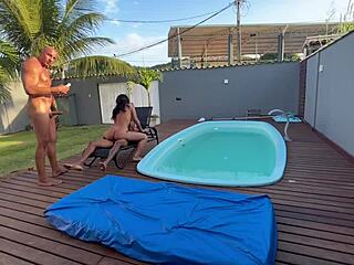 Petite Latina Maid Bent Over Takes Cock Raw No Condom