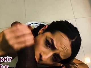 Passed black cock to trainer, she squirted hard!