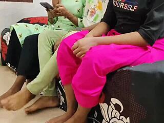 komal and neha's furious threesome fuck in dorm room