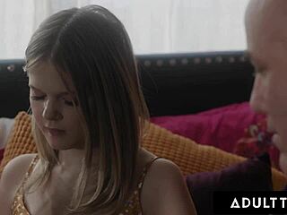 innocent petite blonde coco lovelock unleashes for rough first time pounding and licking