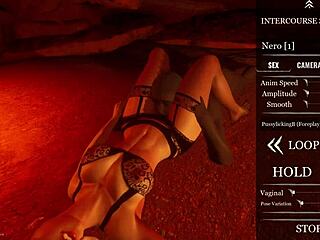 Curvy white milf slut Seremia rides big black cock by fire