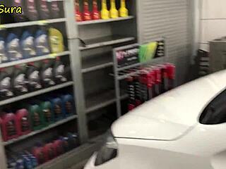 Oil change paid with nonstop pussy pounding