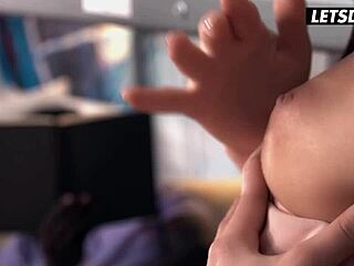 katy rose... uh, sucks n rides her bbc roommate hard in steamy interracial dorm fuck