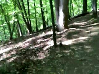 forest flashing hairy pussy solo outdoor orgasm update 🌳💦😍