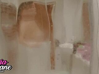 watch busty neighbor shower flashing first time!