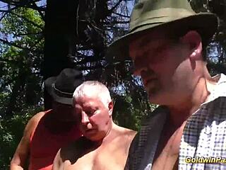 Wild German BBW big tits orgy outdoor bukkake rough monster cocks