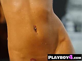 Sweet blonde milf brittney shumaker strips dances naked photoshoot