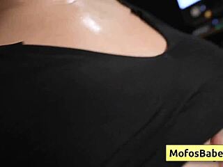 horny brunette nia bleu seduces with big naturals for deep fuck