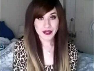 Gorgeous TS Jacks Massive Cock To Huge Cumshot