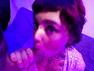 Cute Alternative Teen Rides Cock Till Mouth Overflows With Cum