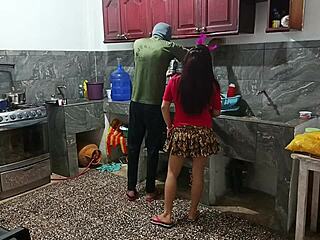 curvy perverted neighbor exposes huge ass while lover watches