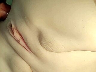 shove it deep in her tight shaved ass pussy closeup