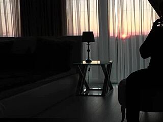 Busty girlfriend rims for hot New Year's Eve