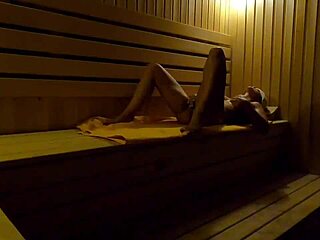 Hidden Cam Catches Sauna Masturbation Night