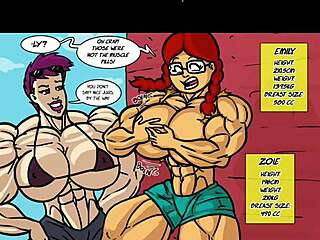 zoie battles emily in muscle growth